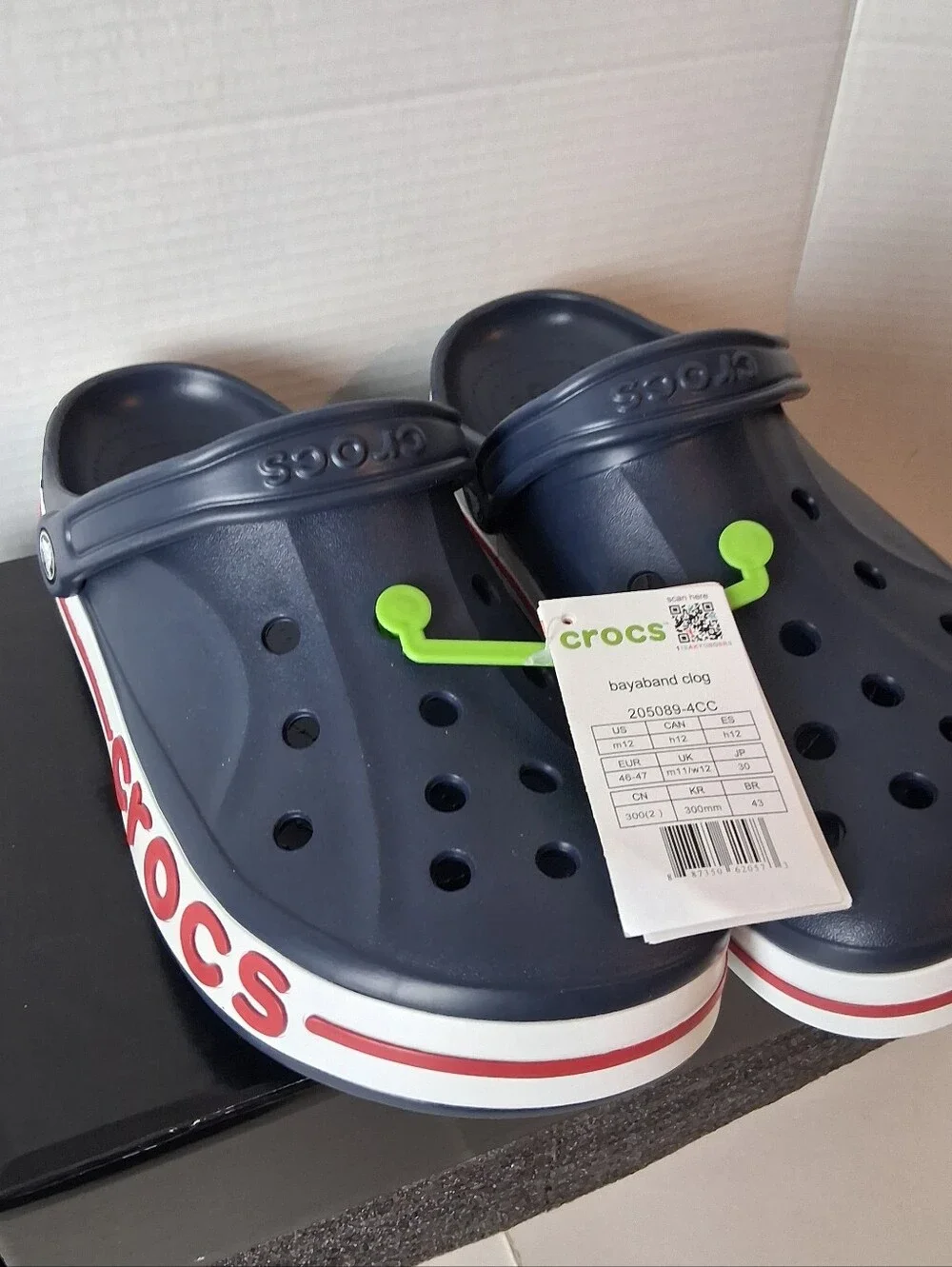 Crocs Bayaband Mens Slip-on Clog Size 12 Navy Blue Water Friendly Lightweight